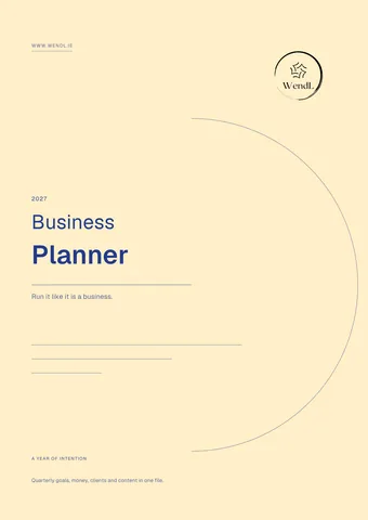 Cover of the Business Planner 2027